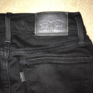 Levi 710 High-waisted Super Skinny Black Jeans